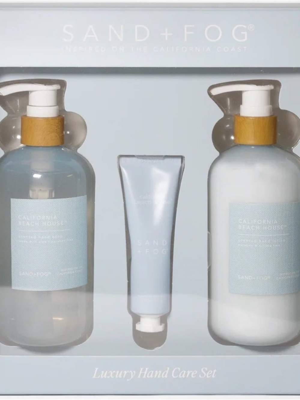 SAND + FOG California Beach House Luxury Hand Care Set - Light Blue